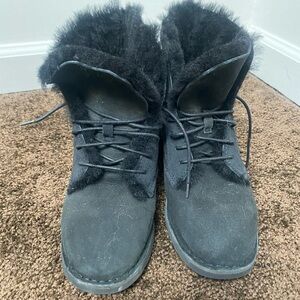 UGG Black Fur-Lined Boots